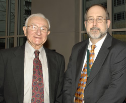 Former Chair Martin Helrich, MDwith Peter Rock, MD, the MartinHelrich Professor and Chair