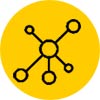 Icon showing a molecule
