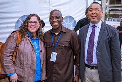 Dr. Stafford, Segun Akanmu of IHV-Nigeria, and Dr. Charurat