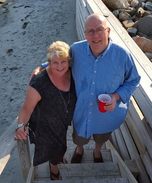 Dr. Cowan at the beach with his wife