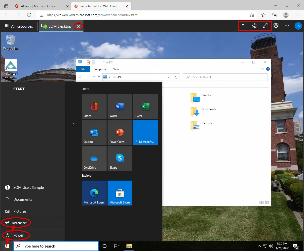 Azure Virtual Desktop Screenshot