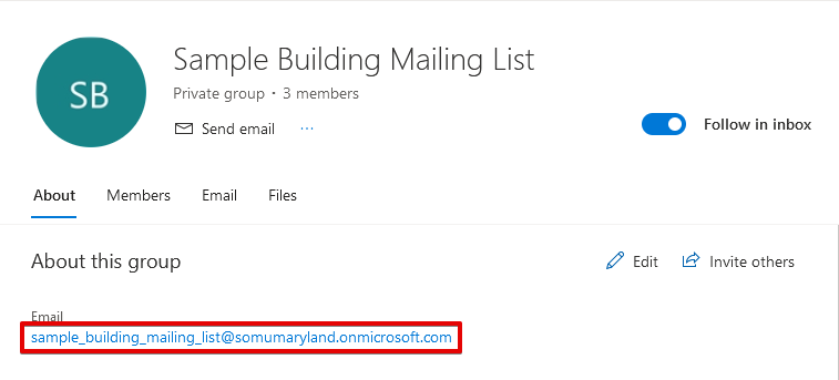 Screenshot of Outlook in a Browser SOMUmaryland Address