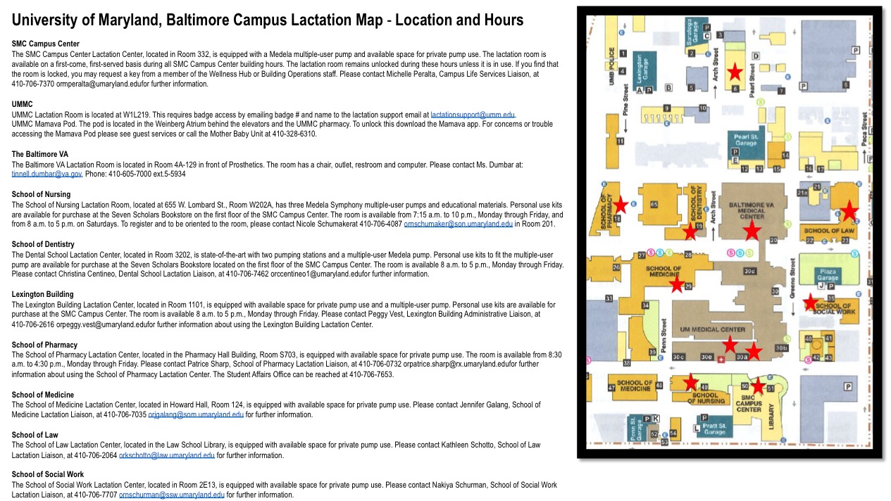 Lactation Map UMB Campus