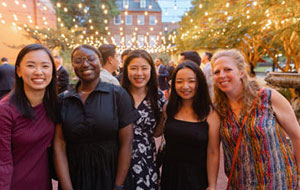 Group of anesthesiologists outside under lights