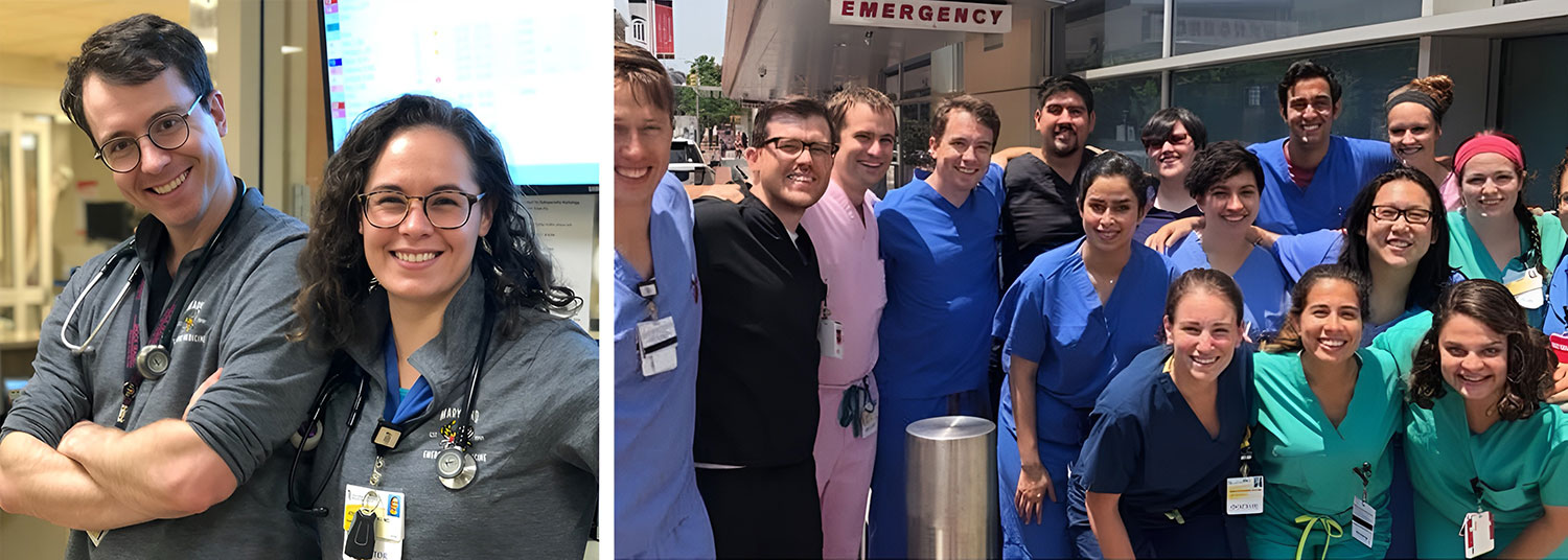 Collage of emergency medicine students