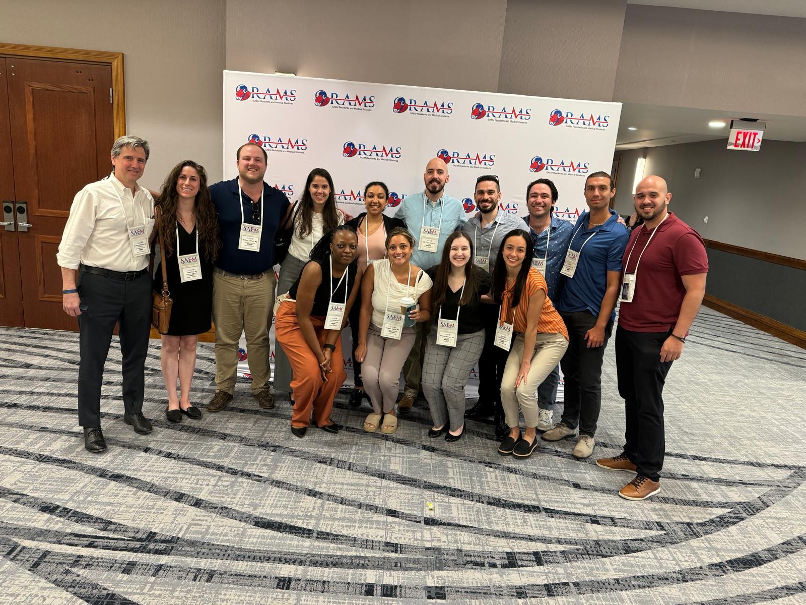 Residents posing at SAEM conference