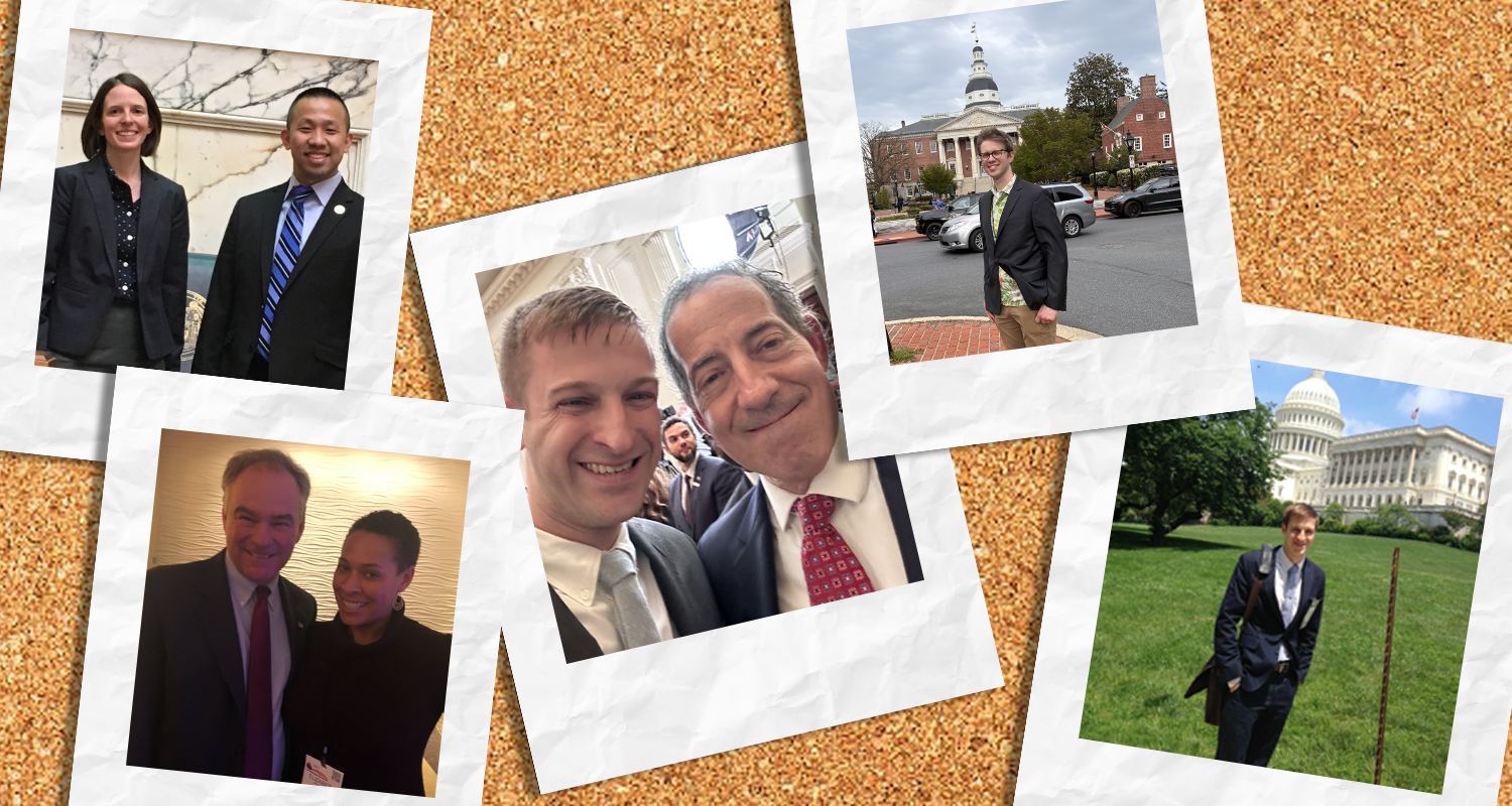 Various photos of health policy faculty and government leaders