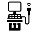 Icon of point-of-care ultrasound (POCUS) machine