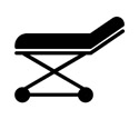 Icon of hospital stretcher