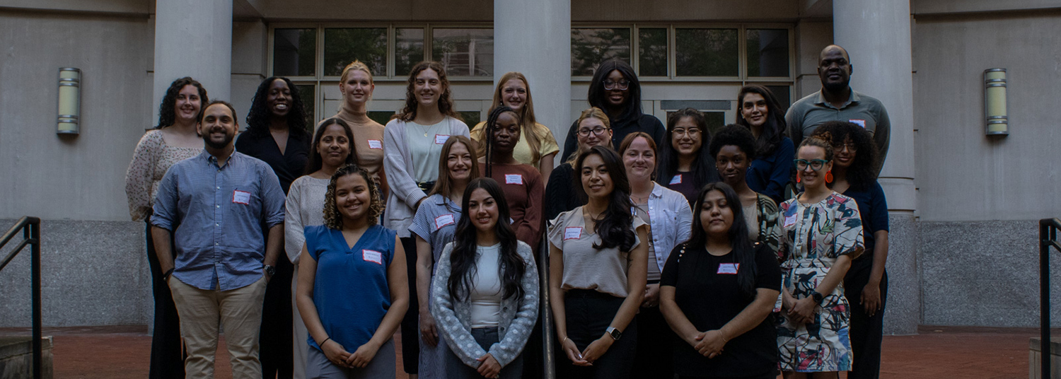 Master of Public Health students pose for a group picture