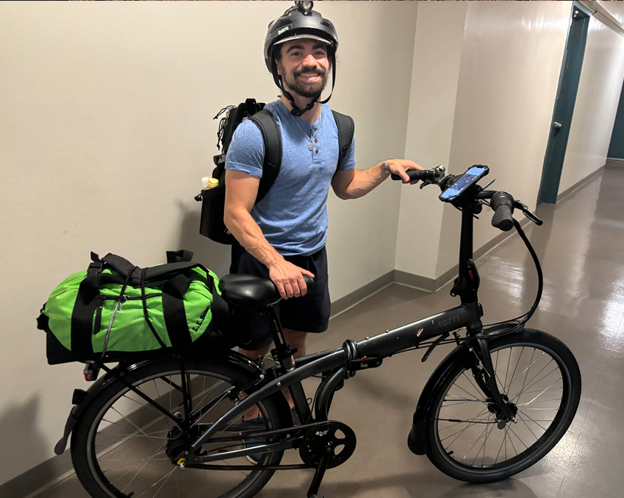 commuter with bike