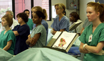 Students in a classroom