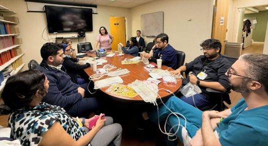 A group of nephrology fellows in didactic PD training