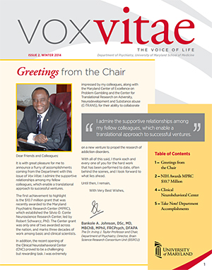 Vox Vitae Newsletter Cover