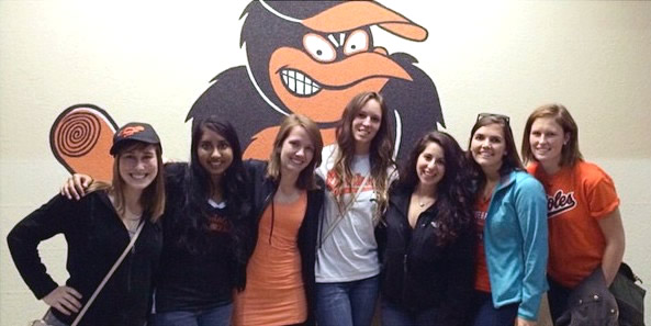 Group of Students at Orioles Game