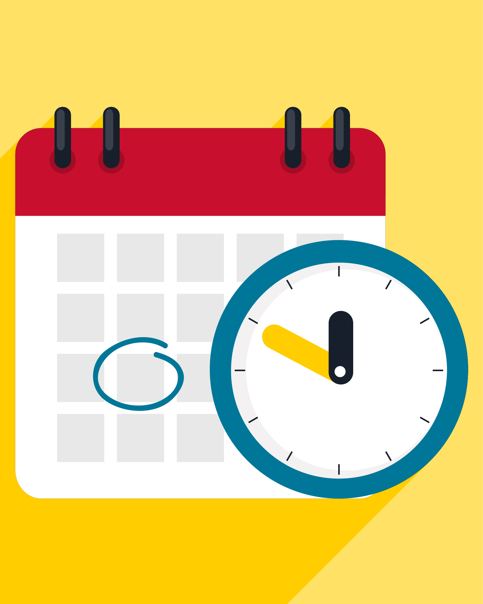 Illustration of a calendar with a date citcled
