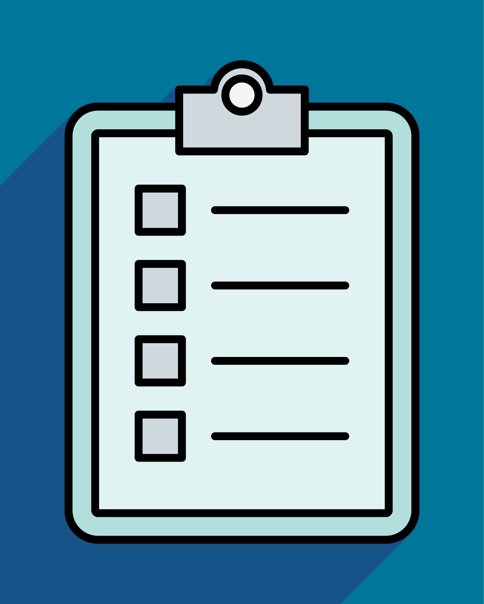 Illustration of a clipboard with a checklist