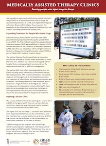 A screenshot of the p-d-f for medically assisted therapy clinics in Kenya.