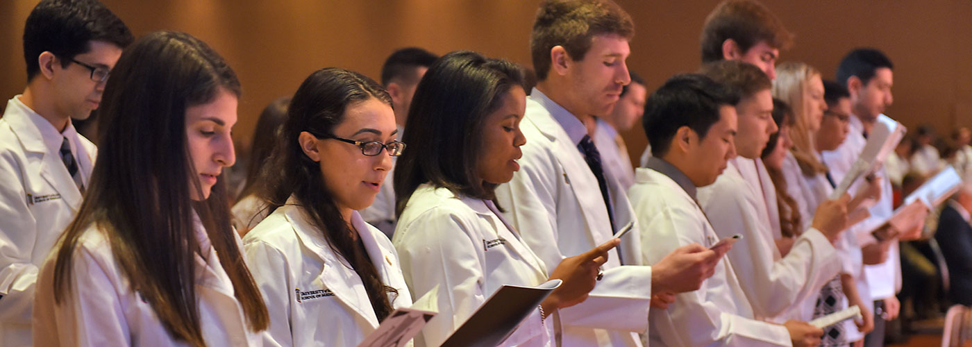 White Coat Ceremony - Students Reciting - 2016