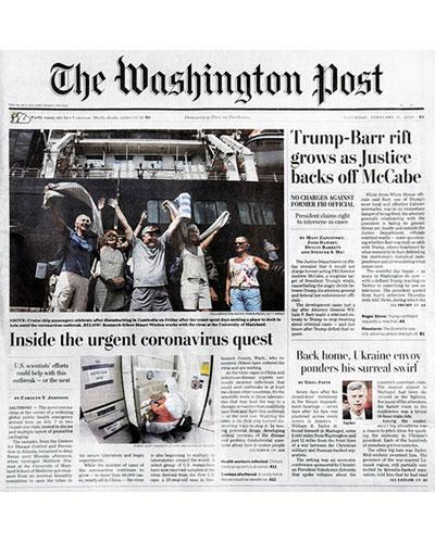 washington post front page