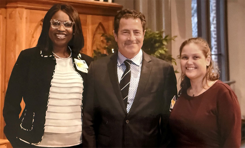 Dean Gladwin,  Silke Niederhous, and Ada Offurum