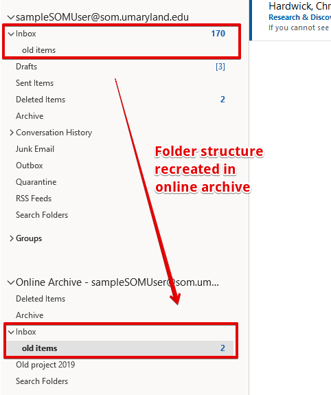 Archiving your old emails in Outlook