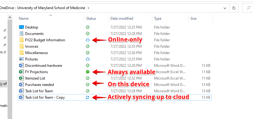 OneDrive screenshot