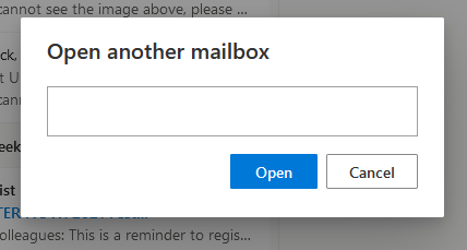 Screenshot of Outlook in a Browser