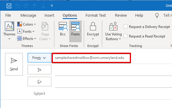 Screenshot of Outlook