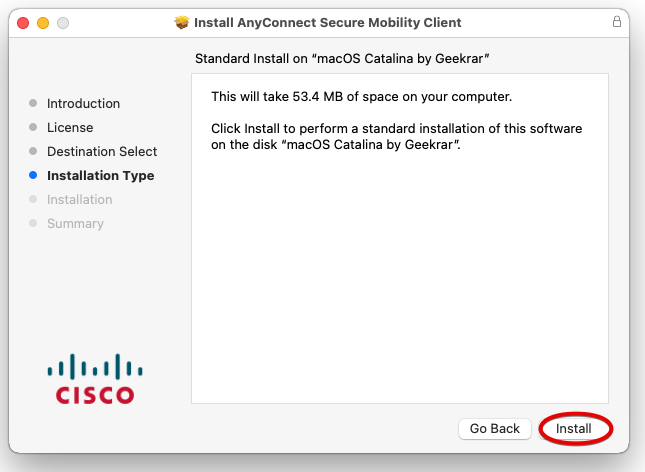 Cisco VPN Screenshot