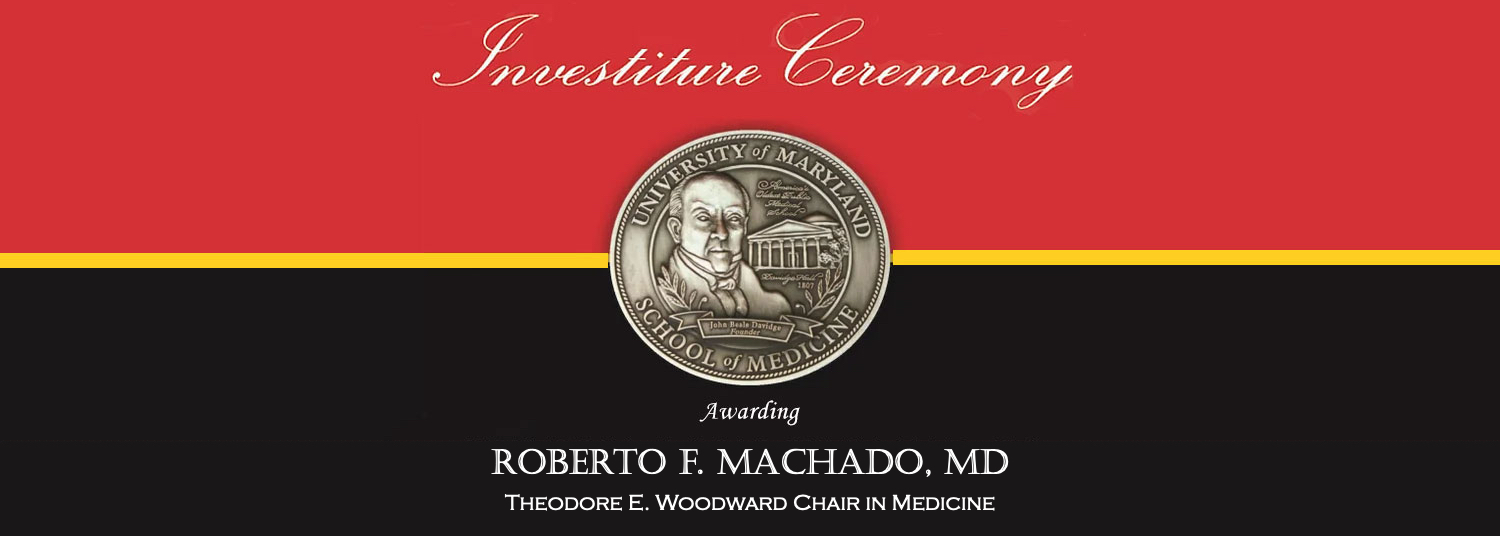 Roberto F. Machado Investiture Ceremony banner
