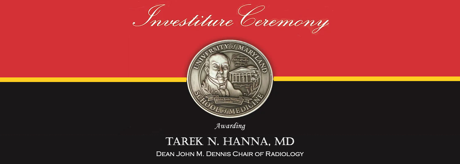 Tarek Hanna, MD, investiture banner