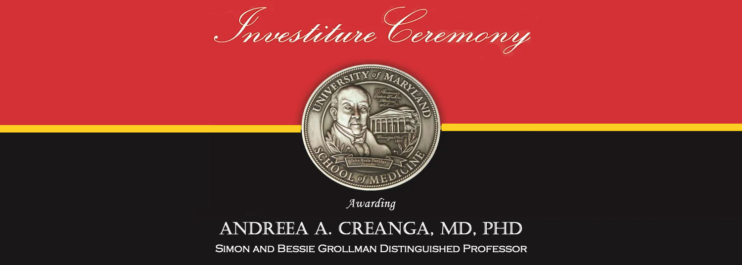 Andreea Creanga Investiture Ceremony banner