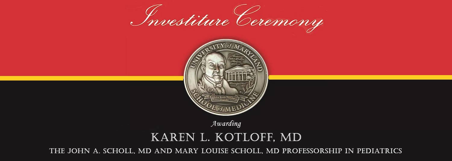 Karen Kotloff Investiture banner