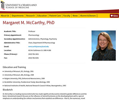 Sample Faculty Profile