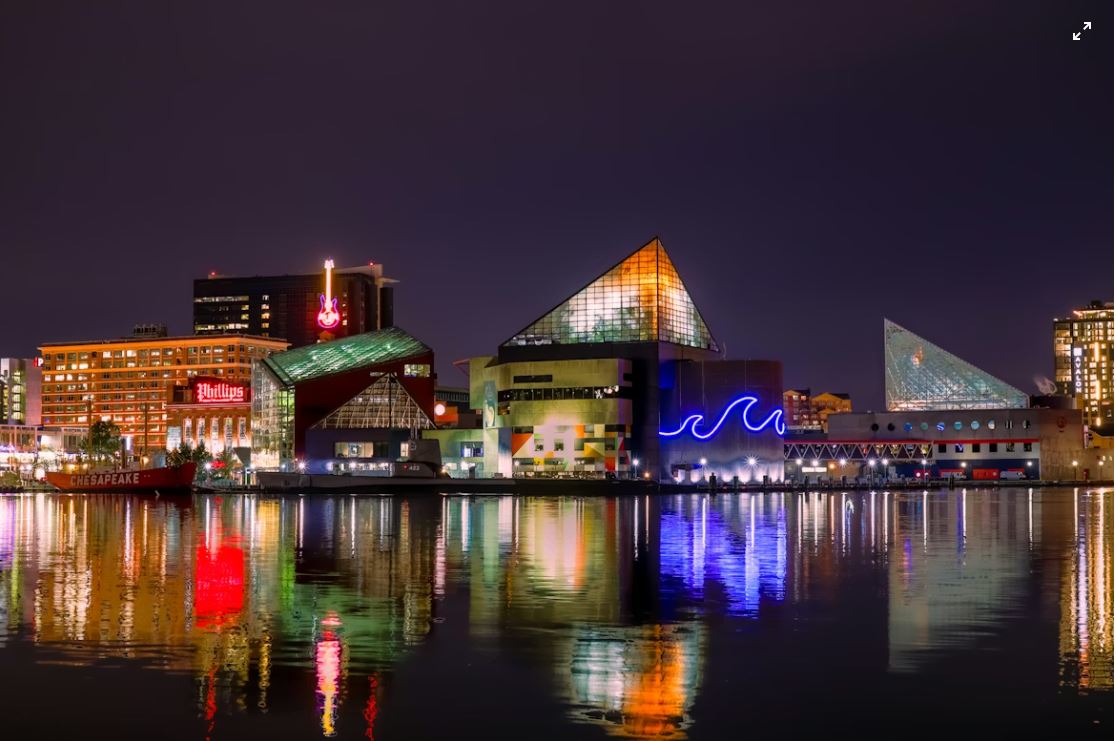 City of Baltimore at night