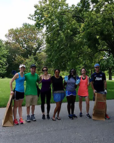 family and friends at patterson park