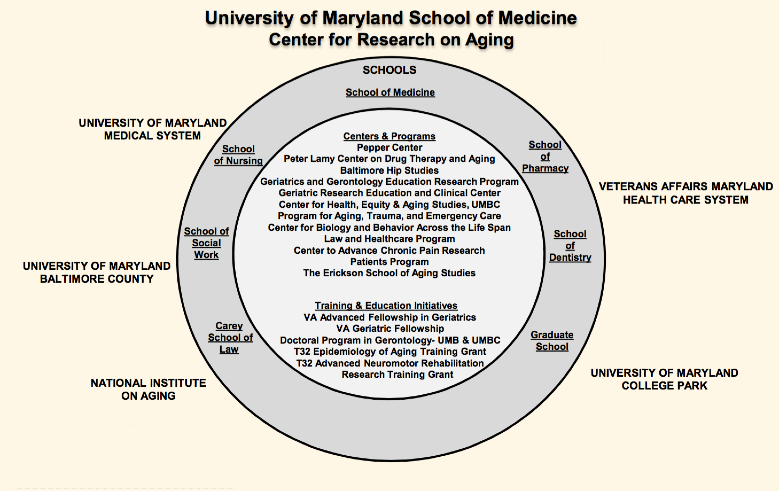 Wheel showing how the center is organized