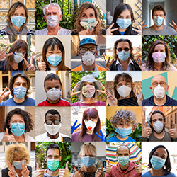 Group of people in masks