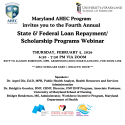 Loan Repayment/Scholarship Webinar announcement