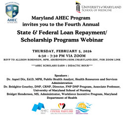 Loan Repayment/Scholarship Webinar announcement