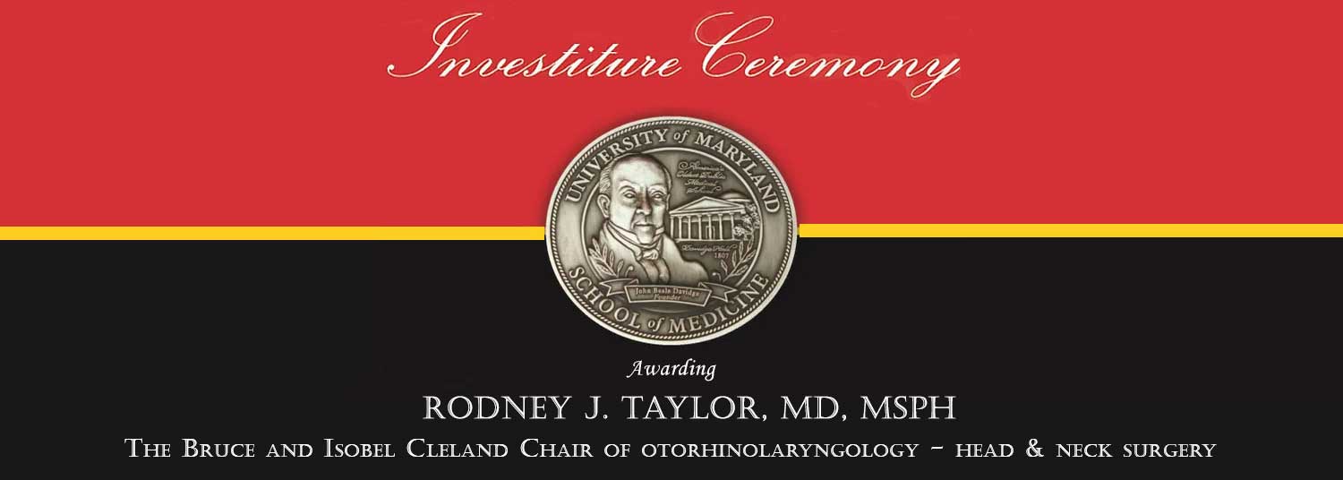 Investiture Ceremony for Dr. Rodney Taylor