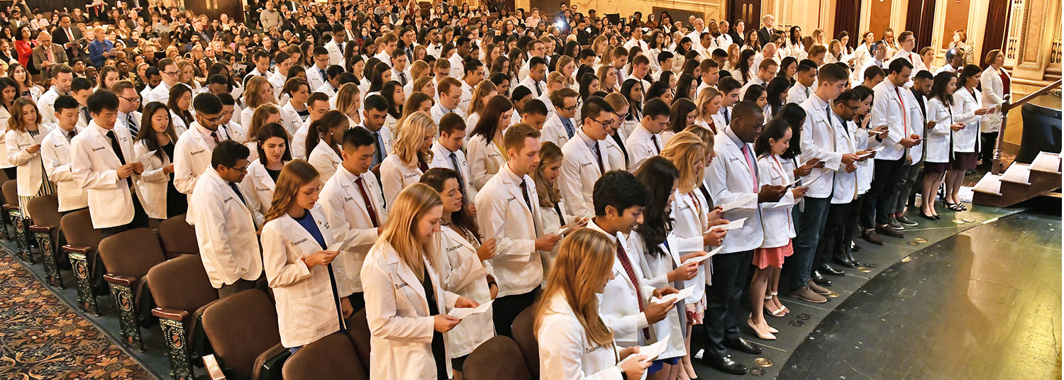 Students at ceremony